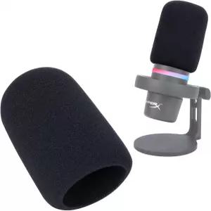 하이퍼엑스 듀오캐스트 팝 필터와 호환되는 필터 마이크 윈드스크린 소음 및 플루시브 감소 커버 폼 바이