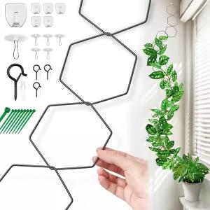 등반 식물을 위한 체인 트렐리스 - 몬스테라 포토스 비 등 실내 및 실외 하우스 식물 액세서리 가든 월