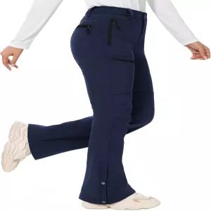 스노보드 겨울 하이킹을 위한 히아우스포르 여성-스노우 스키 팬츠-플리스 안감 방수 단열 보온 플레어 웜