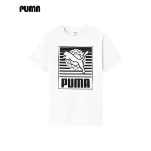 [하프클럽/푸마]푸마 그래픽1 주니어 여성 반팔티 화이트 685803-02