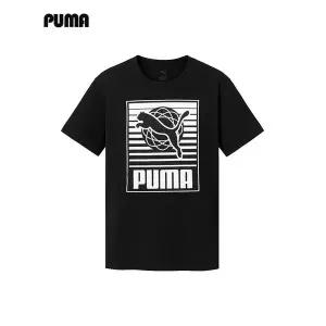 [하프클럽/푸마]푸마 그래픽1 주니어 여성 반팔티 블랙 685803-01