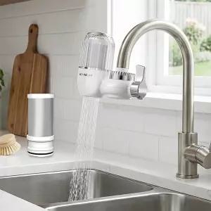 싱크대 수도꼭지용 볼탑 워터 필터 수전 NSF 인증 400갤런 용량 활성탄 염소 및 냄새 99 감소 수명 3~6개월