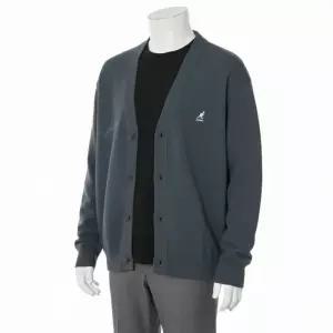 KANGOL 로우컷 브이넥 가디건 1895 차콜 215057