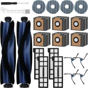 유피 X10 프로 옴니 로봇 청소기 교체 부품용 아스라인 22 팩 액세서리 메인 브러시 4 사이드 6 먼지 봉투