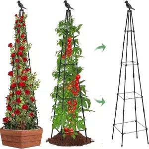 식물을 키우기 위한 마이뮬라이크 2팩 정원 트렐리스 야외 실내 화분 67인치 오이 채소 식물 등반 지원