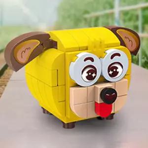 블록 반바오 십이지신 동물 충성스러운 강아지 블럭 완구 쌓기