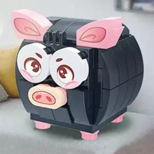 반바오 블록 십이지신 동물 (게으른 돼지) 블럭 완구 쌓기