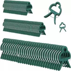 식물 지지 클립 덩굴 등반 식물을 지지하기 위한 80개의 PCS 젠틀 플라워 클램프 토마토 케이지용 정원