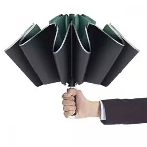 LED 자동 우산 3단 접는 고강도 우산