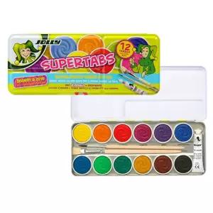 고체 물감 12색미술놀이 스텐실 유아