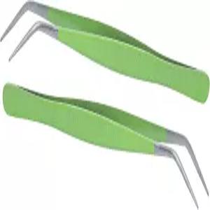 선인장 및 다육식물 원예를 위한 곡선형 팁 핀셋이 포함된 HADIZ 스테인리스 스틸 가든 핀셋 투피스