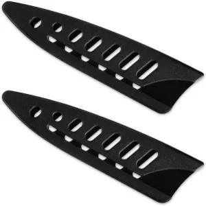 2개의 칼집 칼날 보호대 주방 안전 칼 커버 또는 슬리브 3.5인치 페어링 칼용 검은색 범용 플라스틱 가드