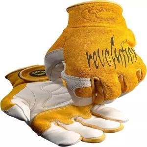 케블라 솔기 멀티태스크 용접 장갑 1828(중/노란색)