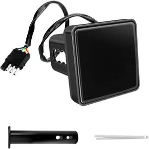 NYTKL 15 LED 브레이크 라이트 트레일러 히치 커버 슈퍼 브라이트 레드 렌즈 스퀘어 테일 견인 방수 훈제