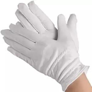 덱삭 마이크로파이버 장갑 스크래치 지문(흰색) 보호 보석 수집품 렌즈 코인 실버 아카이브 의상 검사