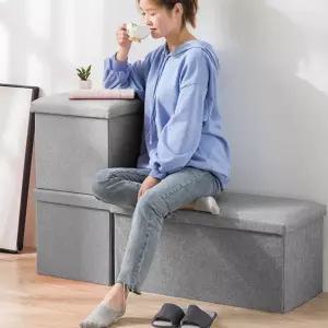 접이식 간이 화장대 벤치 수납   보조 스툴 의자