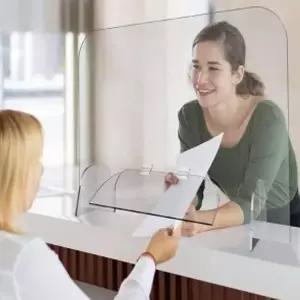 세이프 투명 아크릴 칸막이 40x40cm 창구형가림막