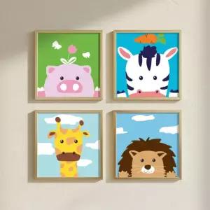 캔버스 유화 색칠 DIY 그림 그리기 페인팅 세트