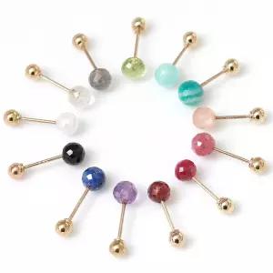 14K GOLD 골드 잼스톤 원석 볼 금 피