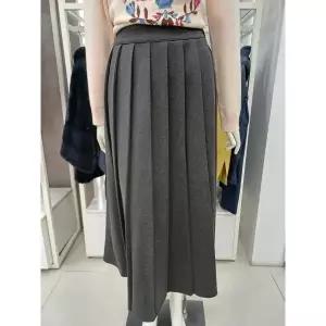 꼼빠니아허리벤드 주름 롱 스커트CADW1WQS210D그레이,브라운_KG