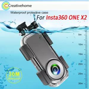 호환  Insta360 ONE X2 스포츠 카메라 용 PULUZ 방수 하우징 케이스 다이빙 수영 서핑 스키 용 30m 수중 보