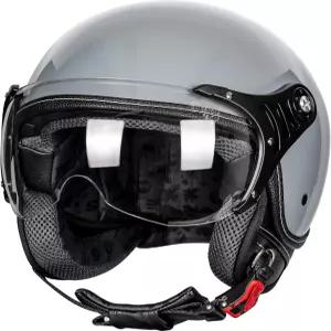 예스모터 3/4 모터사이클 헬멧 레트로 오픈 페이스 베스파 스쿠터 남녀용 클리어 바이저 포함 - DOT 승인