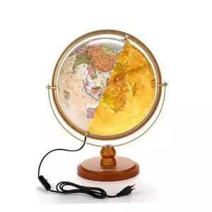 지구본 브라운 320-GPL2/엔틱 장식용 조명 LED 지구의 인테리어