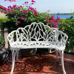 야외 장미 주물벤치 테라스 빈티지 정원 의자 철제