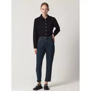 [오조크(OZOC)] 테이퍼드핏 기모 데님 팬츠 (택가격: 99000원)