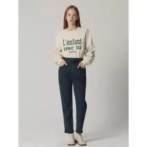 [오조크(OZOC)] 약기모 테이퍼드핏 데님 팬츠 (택가격: 85000원)