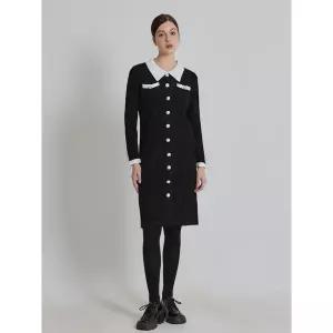 [오조크(OZOC)] 카라배색 원피스 (택가격: 129000원)