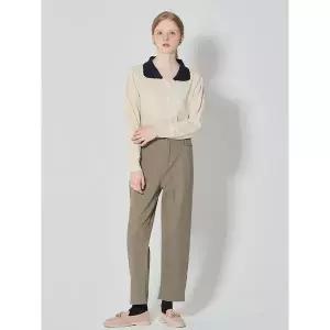 [오조크(OZOC)] 포켓다트 뒷밴딩 이지 맘핏 팬츠 (택가격: 99000원)