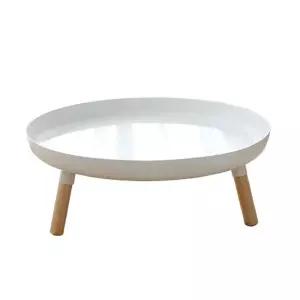 다용도테이블 미니 (화이트-우드) 티테이블 화분선반