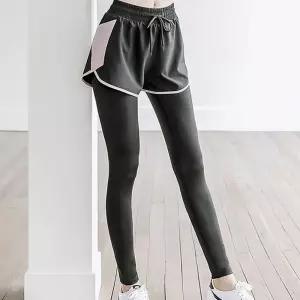 트레이닝복 반바지 레깅스 일체형 필라테스 요가