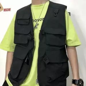 남성 베스트 융털 캐주얼 멀티포켓 작업조끼 조끼