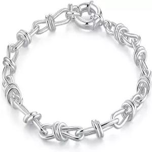 청키 실버 화이트 골드 도금 18K 금도금 조절 가능한 텍스처 리브드 인피니티 링크 페이퍼클립 체인