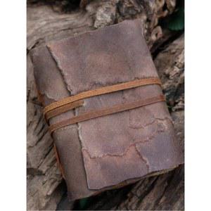 레트로 다이어리 다꾸 무지 소가죽 13x8x4 5cm 마술 황지 가죽 미니 오일