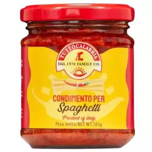 투토칼라브리아 핫 스파게티 소스 - 매콤한 칼라브리아 고추로 만든 정통 이탈리아 칠리 순 중량 6.5온스