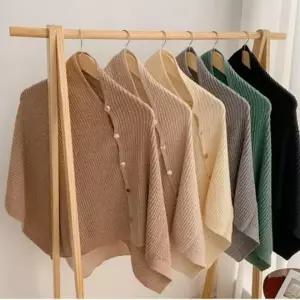 니트 망토 숄 무지 겨울 케이프 어깨덮개