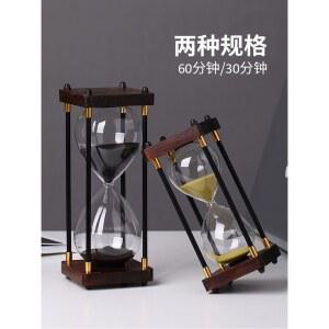 모래시계 원목 사우나 머 프레임 초시계 체스 소품 정밀모래시계 1분20초 1분X