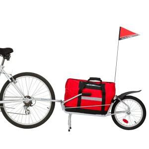 킥스탠드 u2013이 휠바로우로 변환되는 마야 사이클 원휠 자전거 화물 트레일러, 가방 포함, 18인치~700c 장착 가능