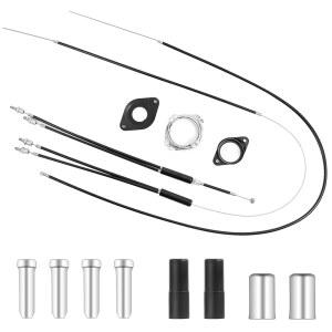 스피너 로터 풀 키트가 장착된 BMX 바이크 자이로 브레이크 케이블 전면 + 후면(상단 하단), 대부분의 시스템 및 20인치 바이크를 위한 라인 세트 와이어 하우징 교체, 프로페셔널