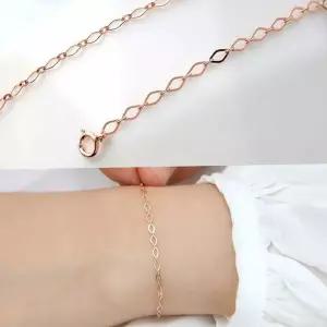 금 팔찌 14K 마름모 체인 레이어드 로즈골드 쥬얼리