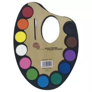 아동용파레트고체물감세트 12색 붓포함 유치부 초등용