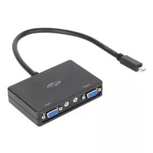 Mini 455BWY37 Displayport to 2xVGA 분배기 VGA RGB 변환1080p