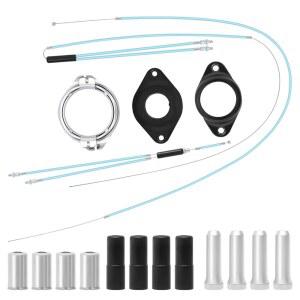 스피너 로터가 장착된 BMX 바이크 자이로 브레이크 케이블 전면 + 후면(상부 하부) - 프리미엄 스테인리스 스틸 및 하우징 완전 교체 키트, 대부분의 시스템 20인치 바이크에 안정적인 유연성, 프로페셔널