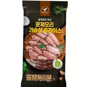 흑후추오리 흑후추 훈제오리 가슴살 슬라이스 X 12봉 160g