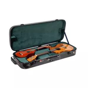 크로스록 더블 소프라노/테너 우쿨렐레 케이스 100 퓨리티 유리섬유 TSA 잠금장치 블랙(CRF2020DTSUBK)