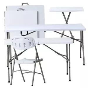 접이식테이블 철제입식 간이식탁 원룸다용도 접는책상