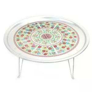 양은 밥상 찻상 다과상 원형 레트로 47cm